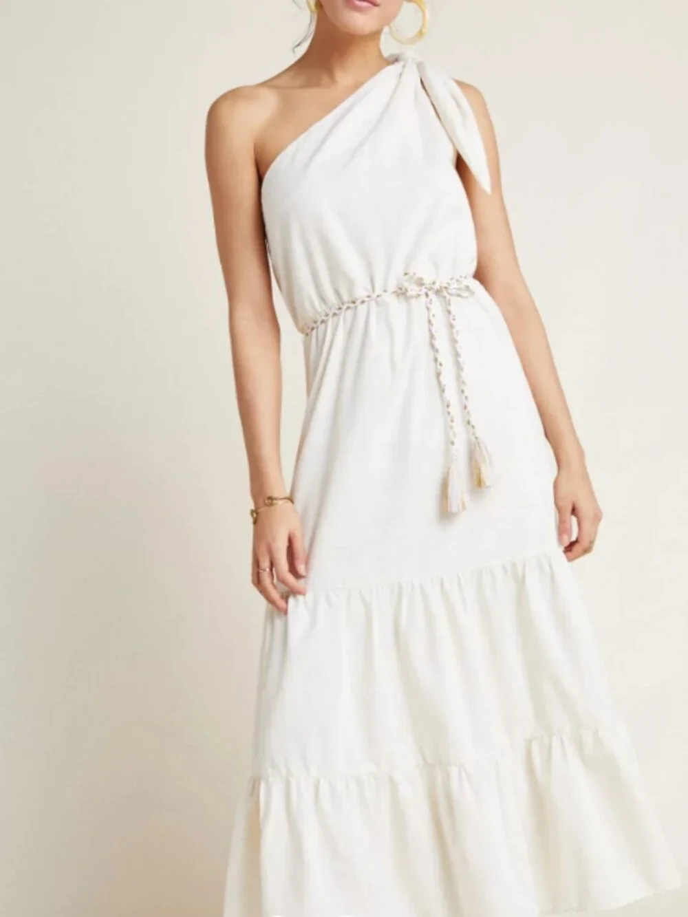 Corey Lynn Calter Athena One-Shoulder Dress from Anthropologie Sz Small MSRP$168
